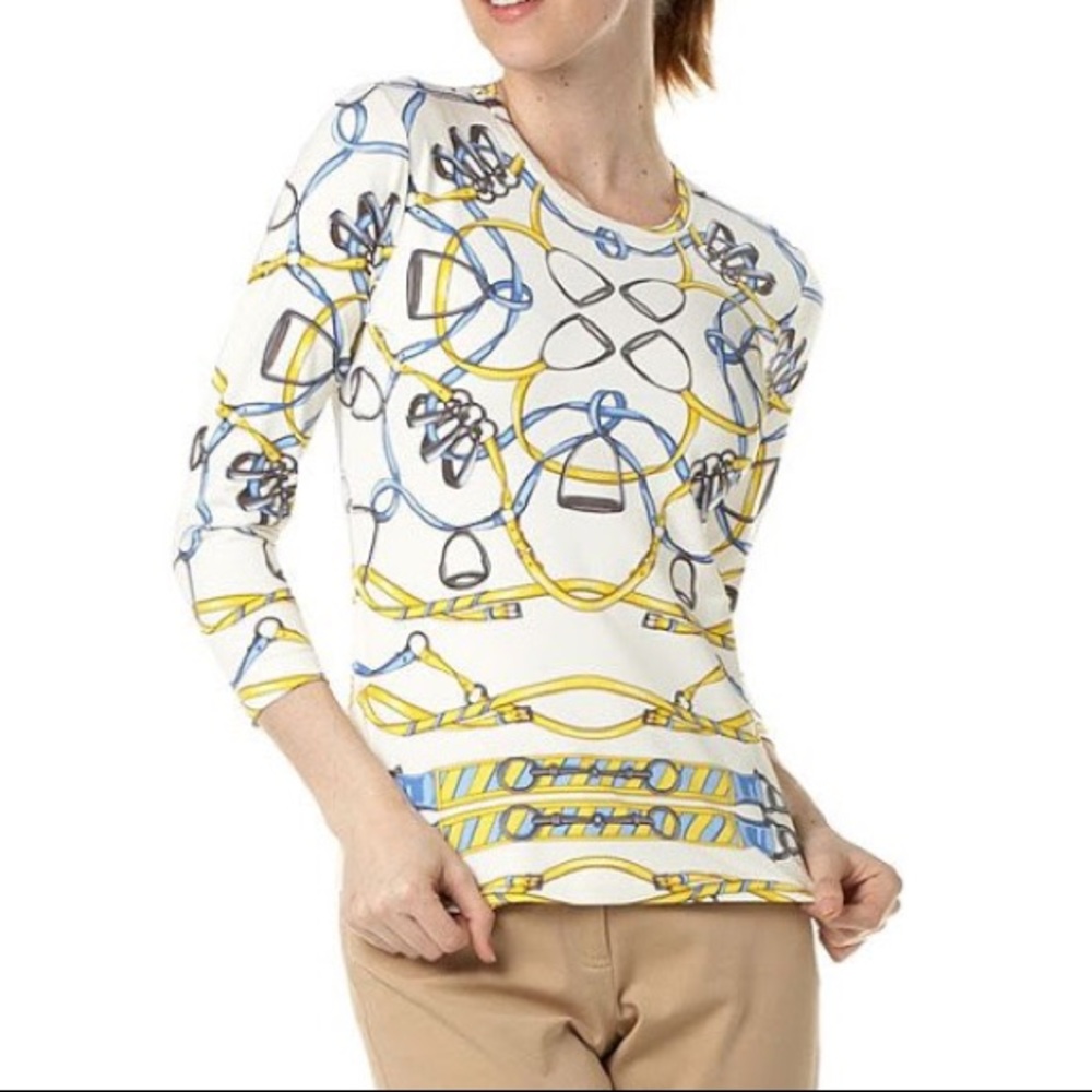 J McLaughlin signature tee in Catalina cloth.